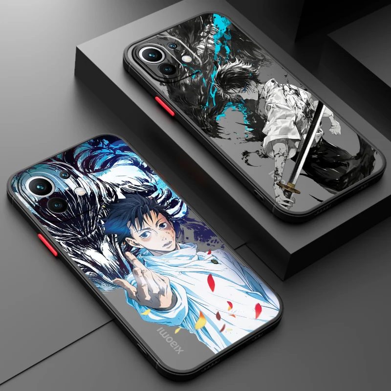 Spell Gojos Y-Yuta J-Jujutsu Frosted Translucent For Xiaomi Mi 13 12 12T 11T 11 11i 10T 10 9T Pro Lite Ultra 5G Back Phone Case