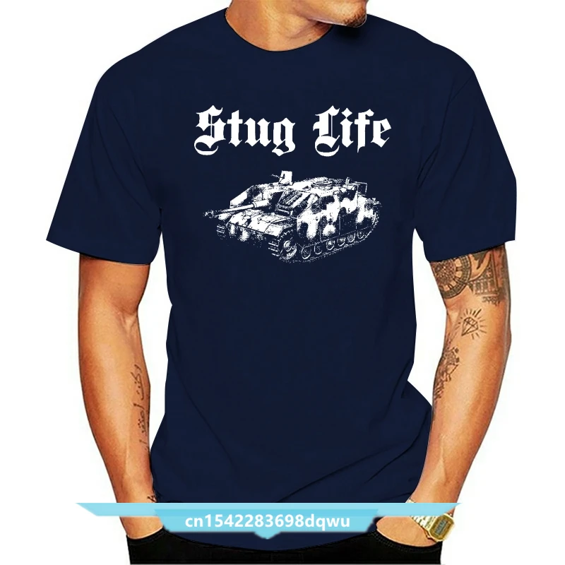 

German StuG III Panzer Tank T Shirt WWII Wehrmacht Army ASL Stug LIfe T-shirt Mens Short Sleeve Cotton T-shirt T Shirt