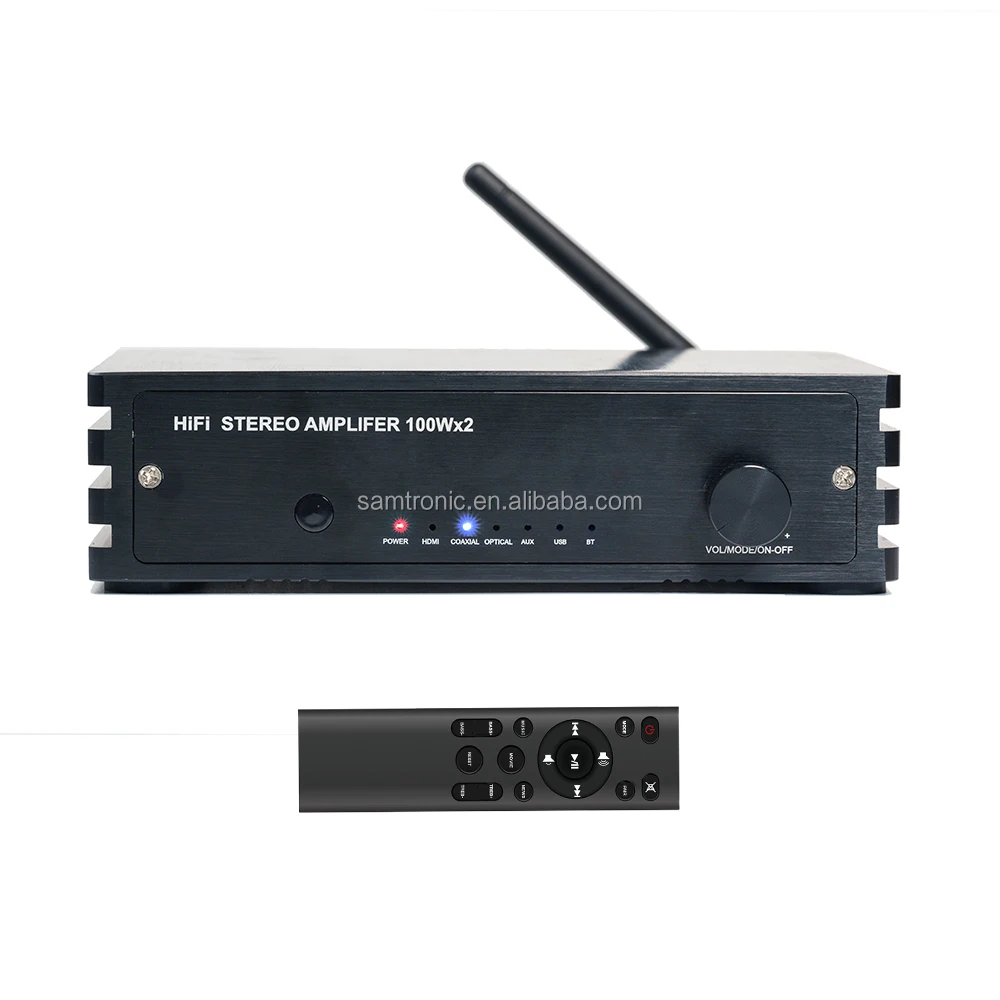 

Samtronic SM600 2.0 Channel Class D Mini Stereo Amplifier for Home Speakers TPA3116 50W X 2 with Power Supply for Home Theatre s