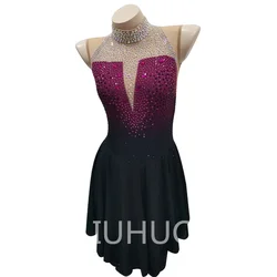 LIUHUO Figure Skating Children's Training Performance Skating Dress Gradient Purple Summer game wear