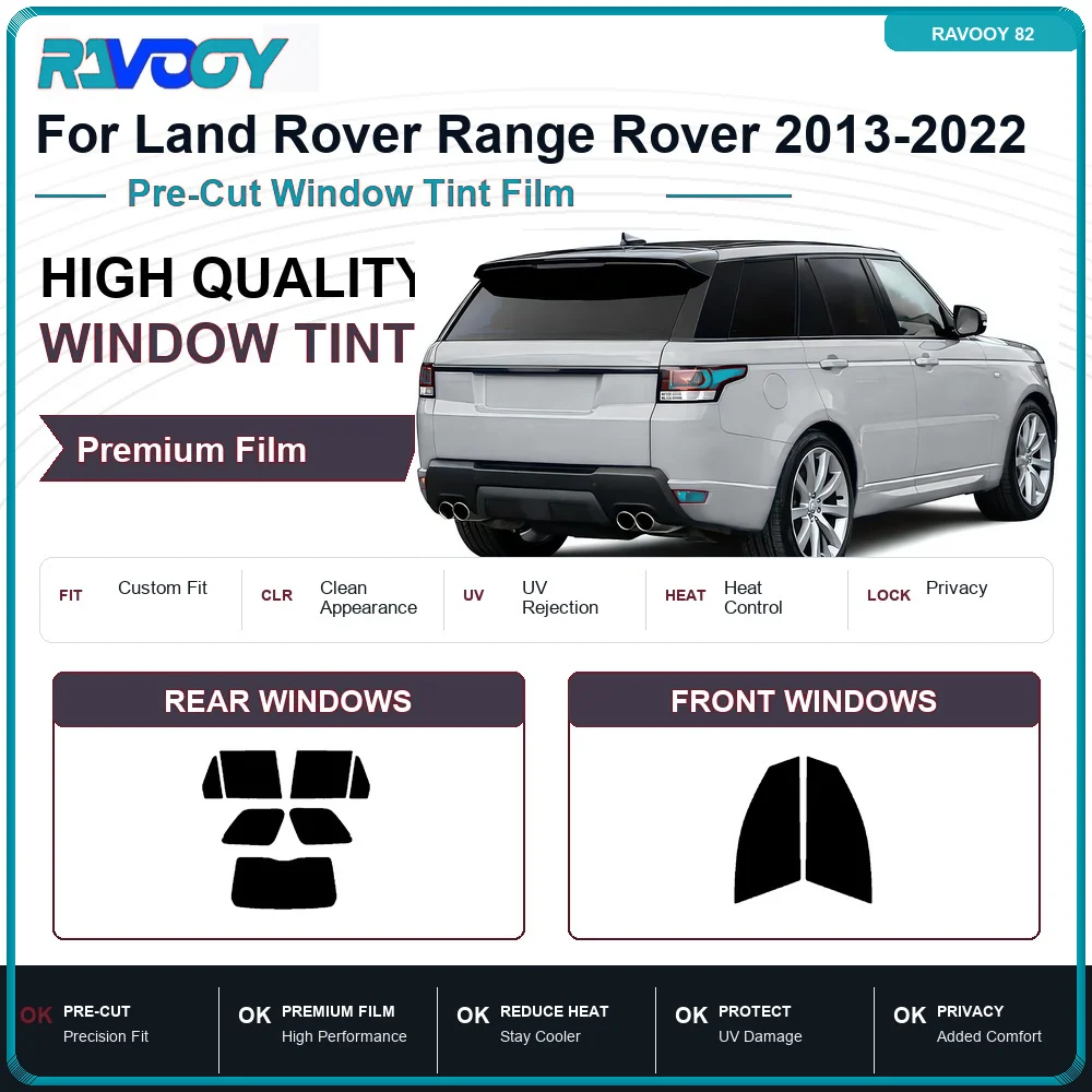 Premium Pre-Cut Window Tint For Land Rover Range Rover 2013-2022 Front & Rear Windows UV Heat Rejection Privacy Film