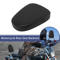 Motorcycle Black Passenger Backrest Sissy Bar Cushion Back Pad For Harley Yamaha Honda Suzuki Kawasaki Universal Chopper Cruiser