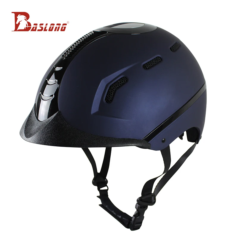 Baslong-casco deportivo ecuestre para niños, casco de montar ajustable, transpirable, equipo de ciclista, arnés