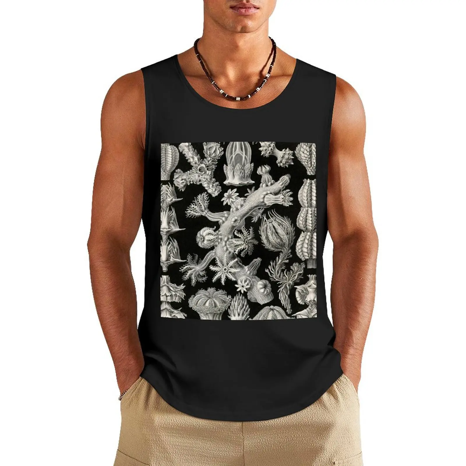 

Gorgonida - Ernst Haeckel Tank Top bodybuilding men clothes gym t-shirts