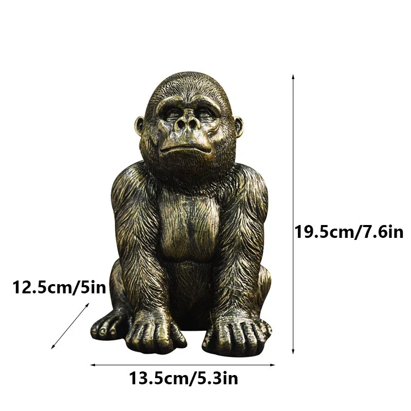 Imagem -05 - Resina Retro Gorilla Estátua Chimpee Figurines Interior Decor Acessórios Home Office Tabletop Coleção Objeto Item