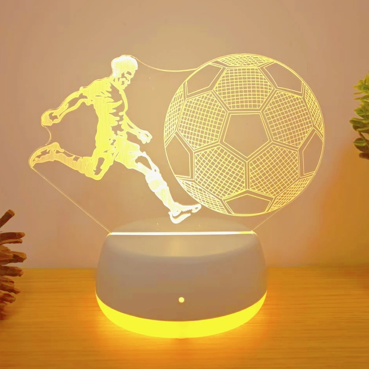USB 3D Night Light Football Sports Atmosphere Light Novelty Night Light Room Decoration Desk Lamp