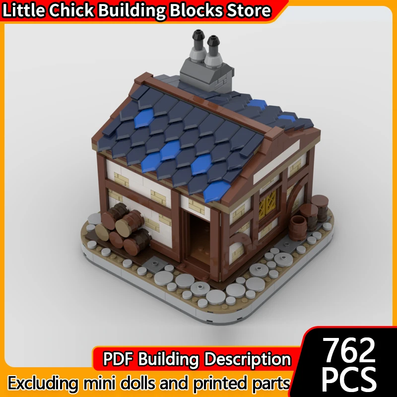 

Medieval Castle Model MOC Building Bricks Village Small Brewery Modular Technology Children Holiday Gifts Assemble Toys Suit