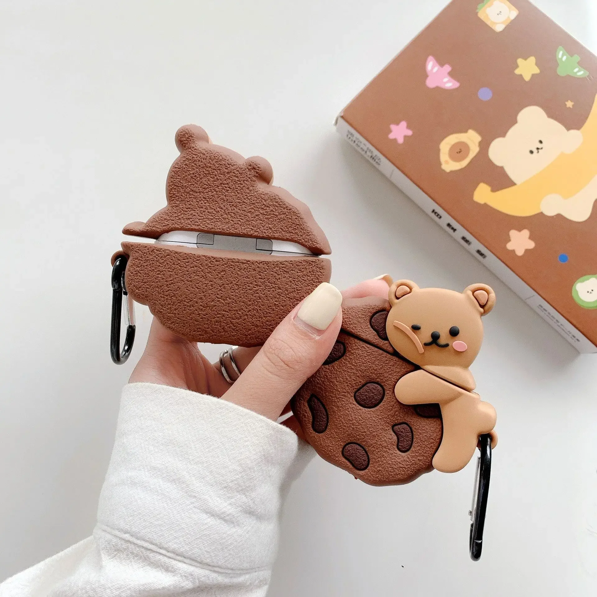 Estuche protector para AirPods, caja de carga con dibujos animados, para auriculares inalámbricos, galletas, Airpods Pro