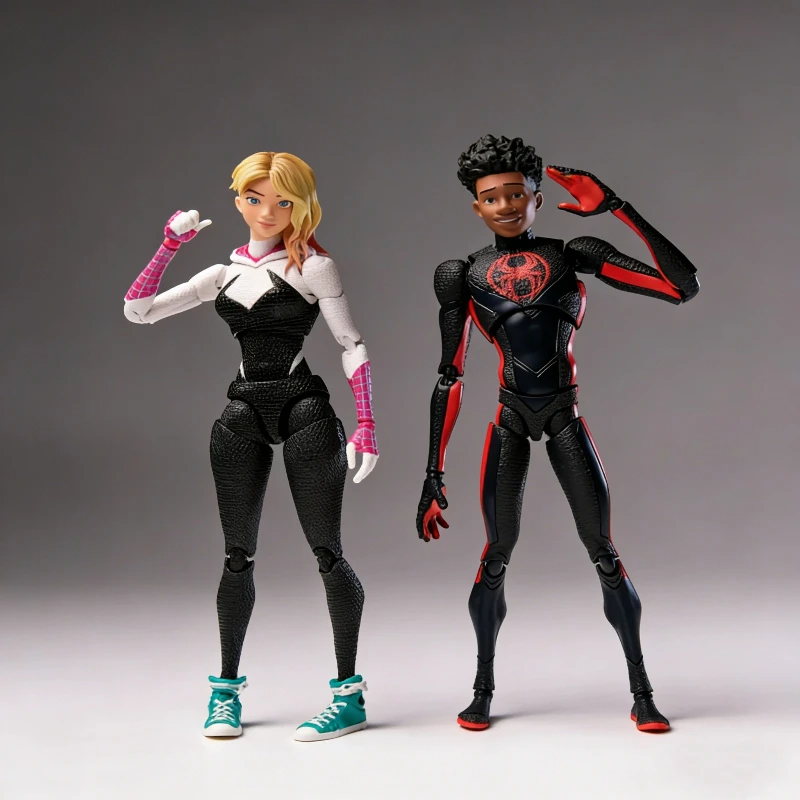 Figura de Acción de Spider-Man: A Través del Spider-Verso, 15 cm, CT SHF, Miles Morales, Spider-Gwen, Modelo de Anime Articulado, Juguete, Adorno, Regalo