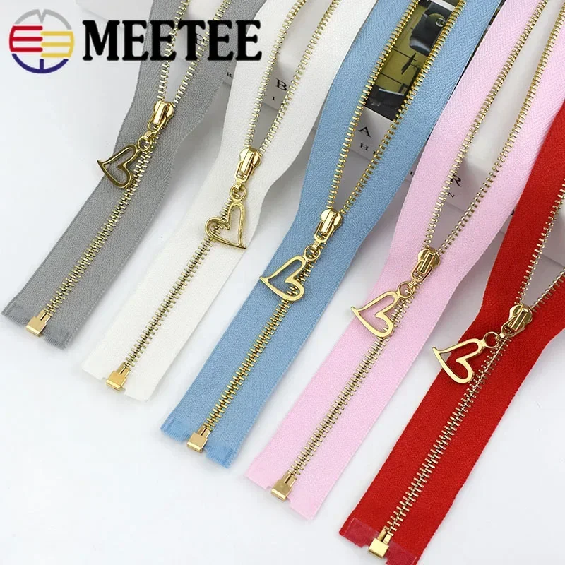 3Pcs 3# Garment Zipper 15-60cm Metal Zippers for Sewing Close-End/Open-End Zips Bag Wallet Repair Kits DIY Coat Accessories