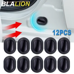 BLALION 12PCS Car Door Anti-shock Silicone Pad Shock Absorbing Gasket Trunk Sound Soundproof Thickening Cushion Seal Stickers