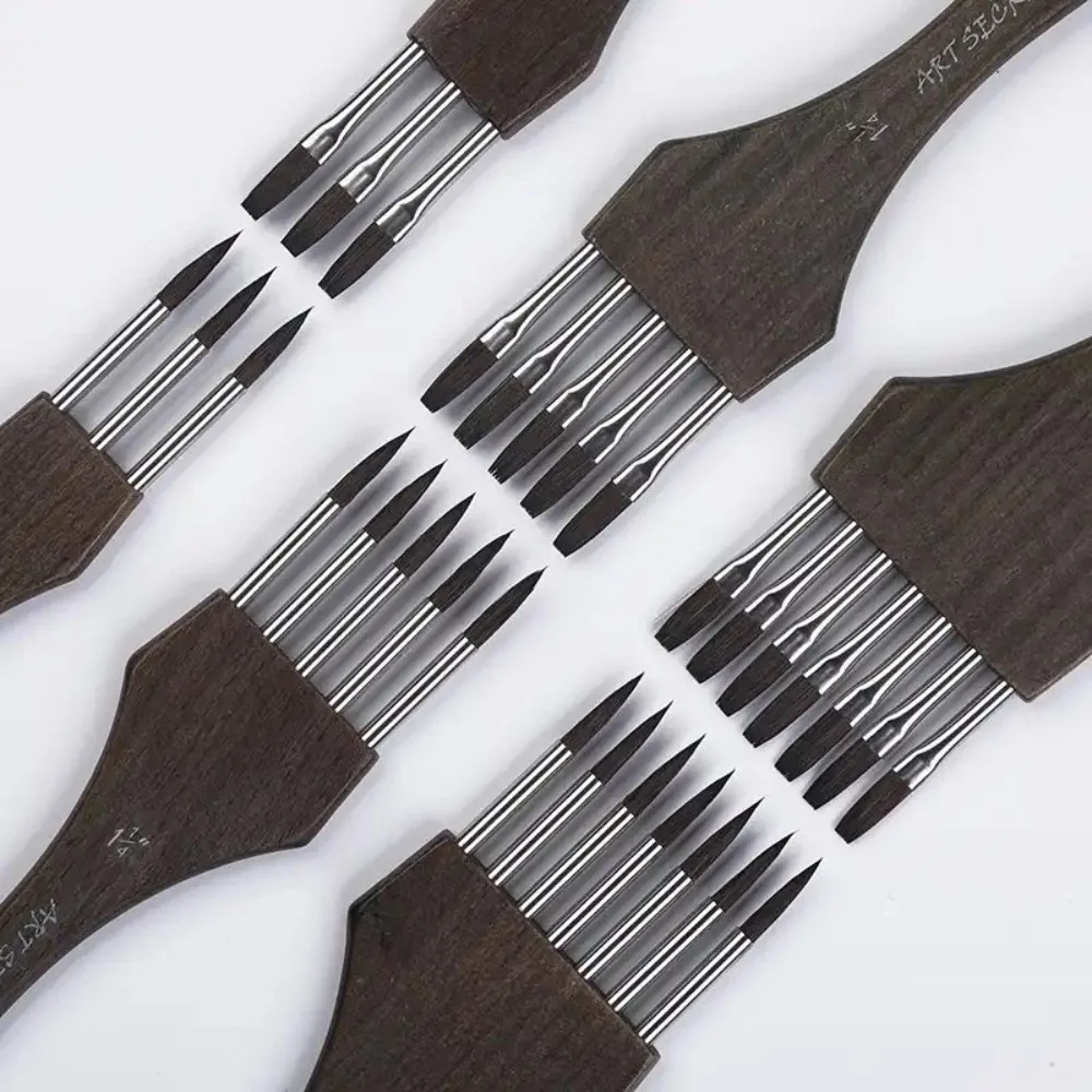 

Острый/плоский кисть для рисования с несколькими зубьями, гибкость, гладкая картина, акварельная кисть, нейлон, хорошая адсорбция пигмента