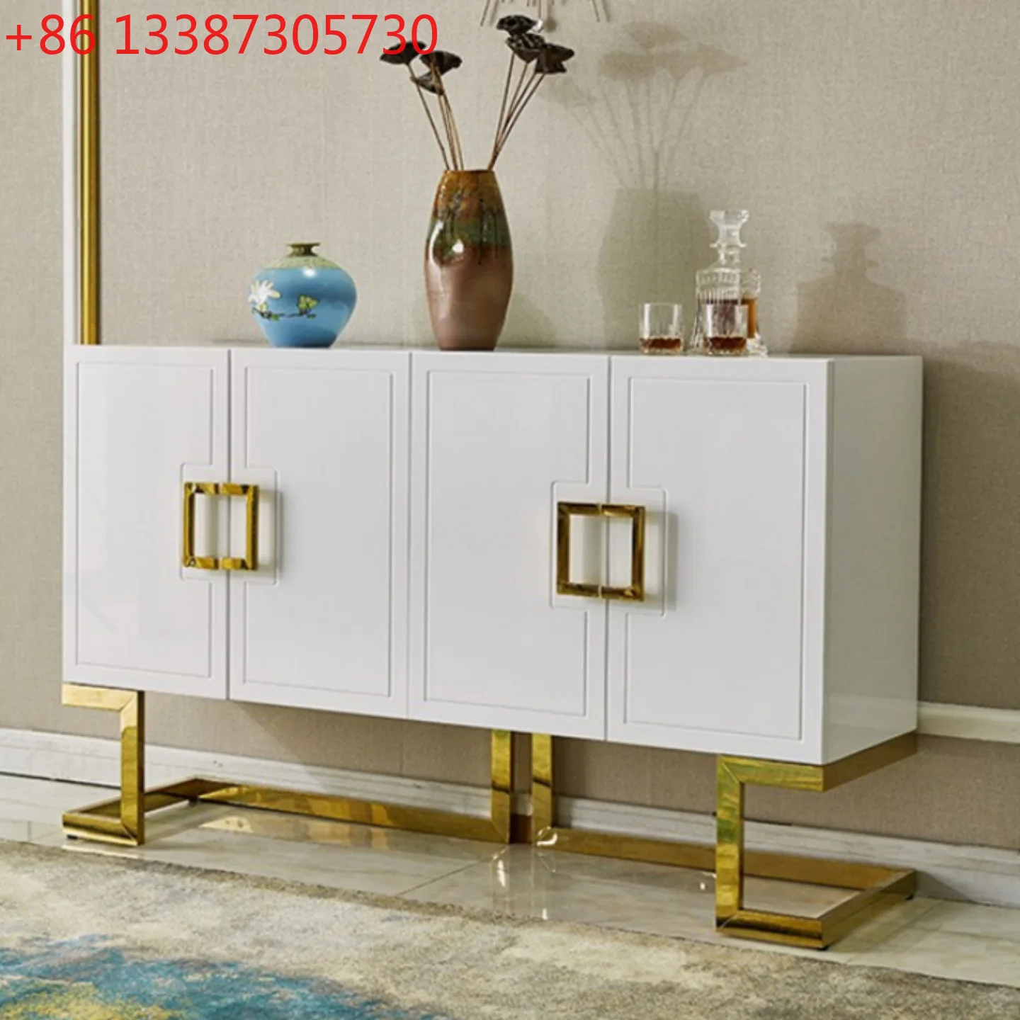 Italian minimalist piano paint dining side cabinet modern minimalist tea cabinet