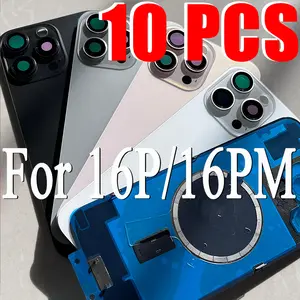 Bilashmart 10 Rear Battery Door Back Glass iPhone 16 ProPre Installed Plate and Camera Frame iPhone 16 Pro Max