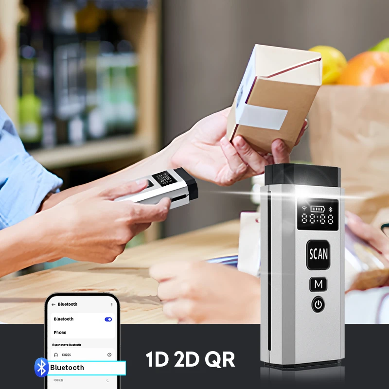 203D Portable Micro Barcode Scanner On-Screen 1D 2D QR With USB Interface Stock Product