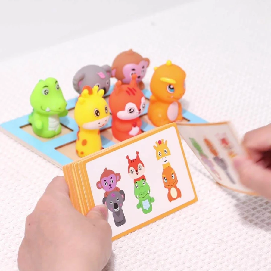 6 pçs animal fantoches de dedo do bebê aprendizagem precoce brinquedos montessori criança classificação brinquedo macio figuras dos desenhos animados para crianças educação presente