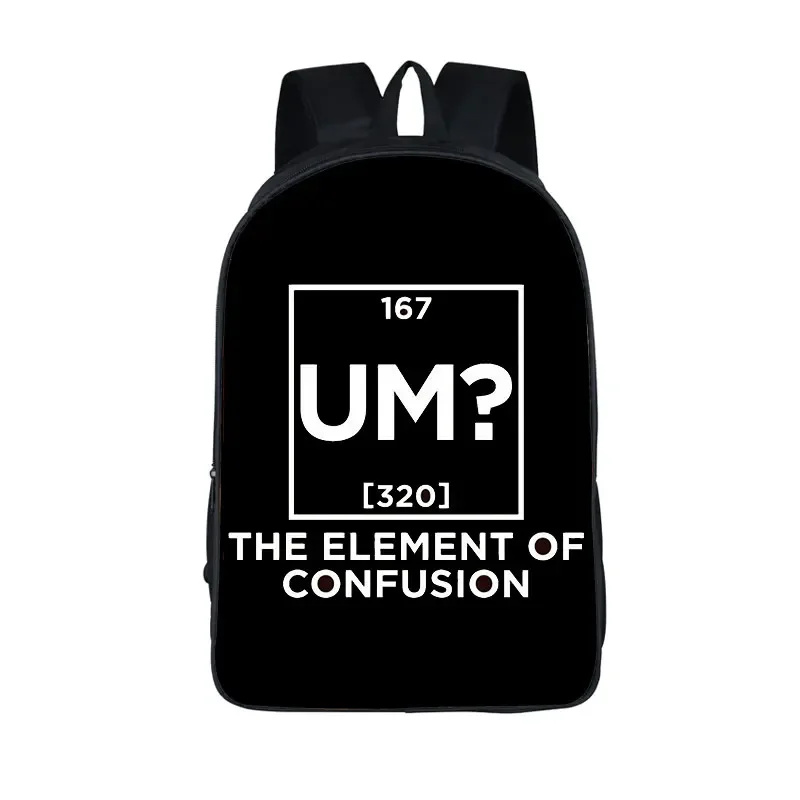 Chemistry Periodic Table of Elements Print Backpack for Teenager Creative Schoolbags Children Bookbag Women Men Travel Backpack