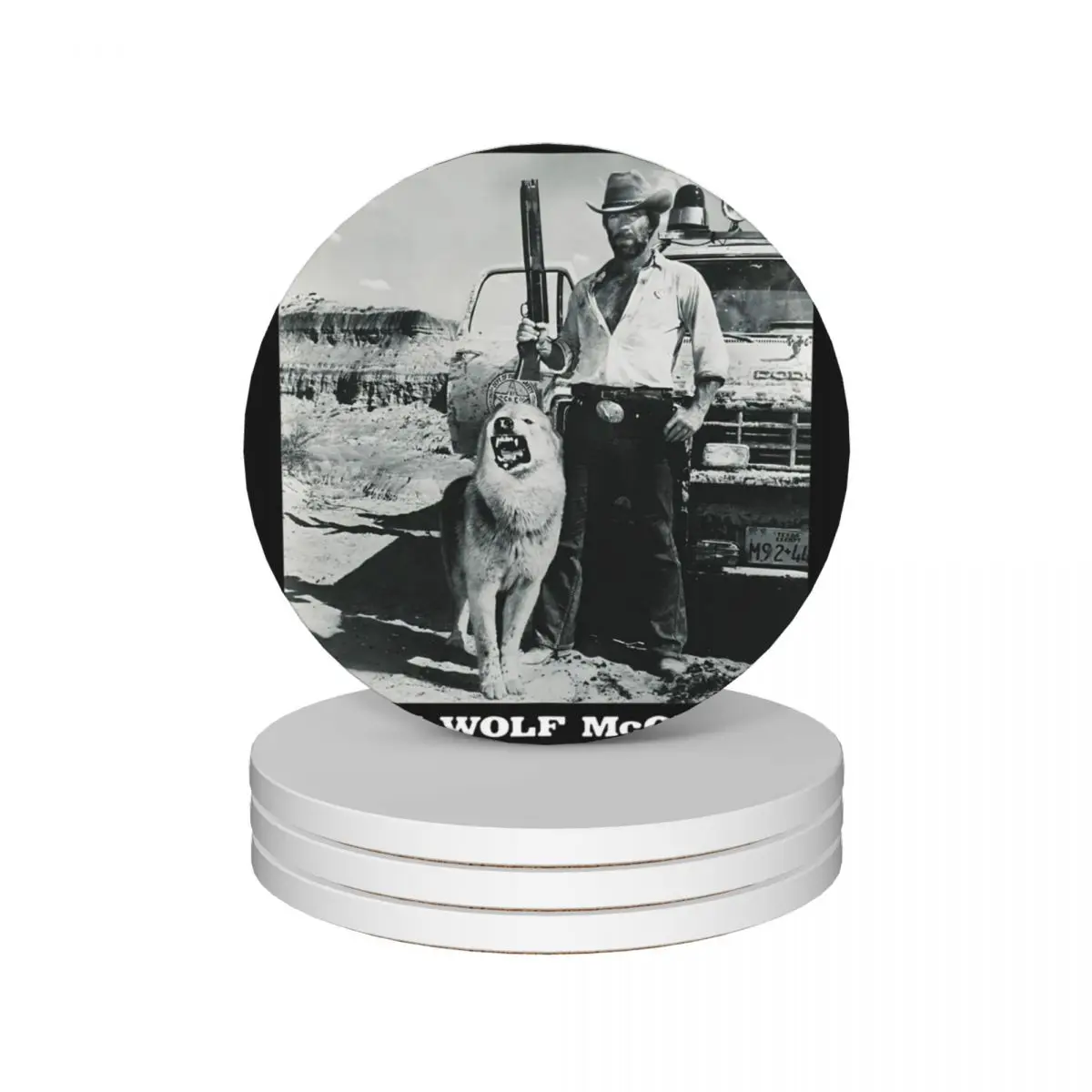 

Lone Wolf Chuck Norris Artist Film Missing in Action Lone Wolf Mcquade Code of Silence Ceramic Coasters (Set of 4)