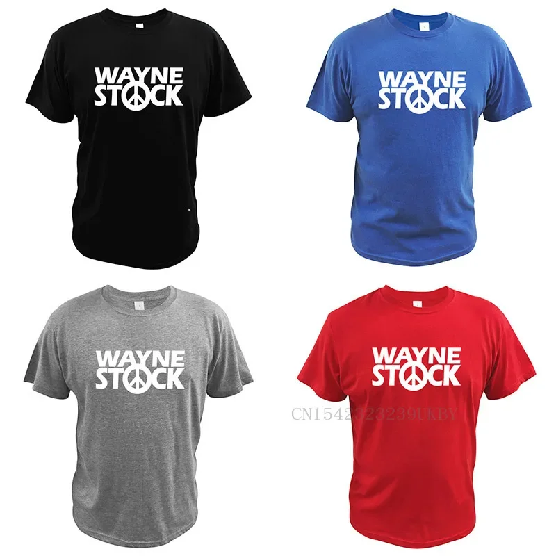 Wayne's WurId 2 T Shirt Wayne Stock Letter Print Tshirt American Comedy Film 100% Cotton Comfortable O-Neck Tops EU Size