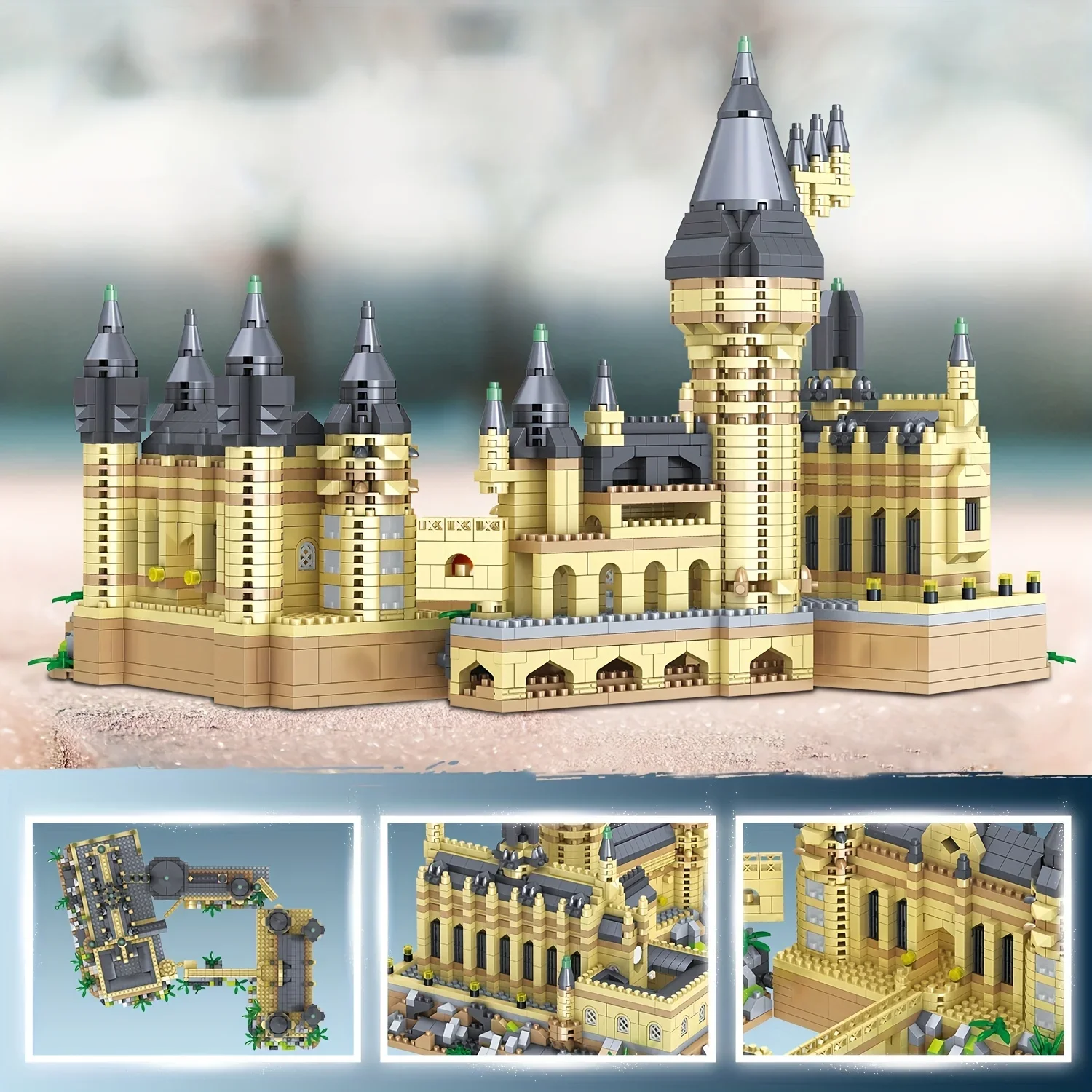 Creative Diamond Bricks Hogwarts Castle Magic College Building Blocks Construction Education Toys Puzzle Gifts For Children Kids