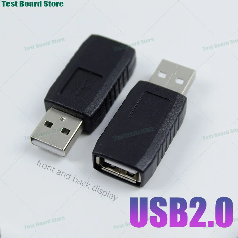 1Pce USB2.0 Type-A Male Female Converter Straight Head USB Revolving USB Female Data Cable Extension Converter Head for Laptop