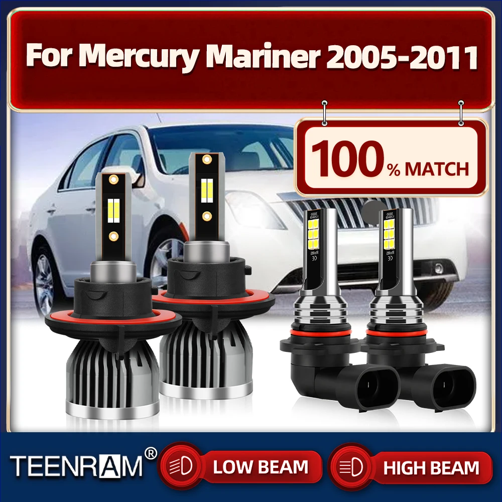 

Canbus LED Car Headlight 40000LM Auto Headlamps 6000K White Fog Lights For Mercury Mariner 2005 2006 2007 2008 2009 2010 2011