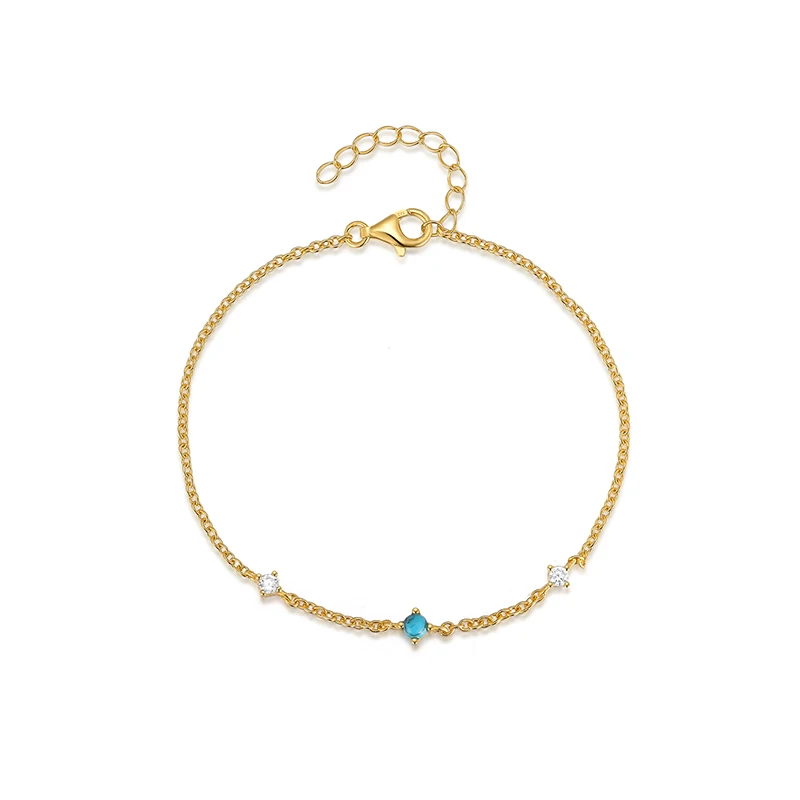 Luxury Chain Bracelets 925 Sterling Silver Gohemian Turquoise Adjustable Bracelet for Friends Birthday Gift Charm Jewerly