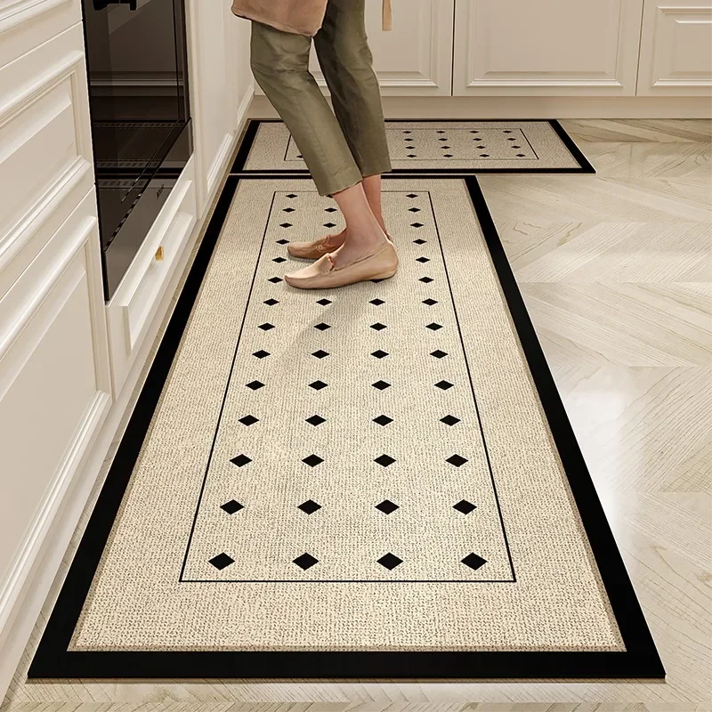 Kitchen Carpet Long Rug Waterproof Pvc Floor Mat Non-slip Leather Home Decoration Oil-proof Foot Mats Alfombra De Cocina 주방 깔