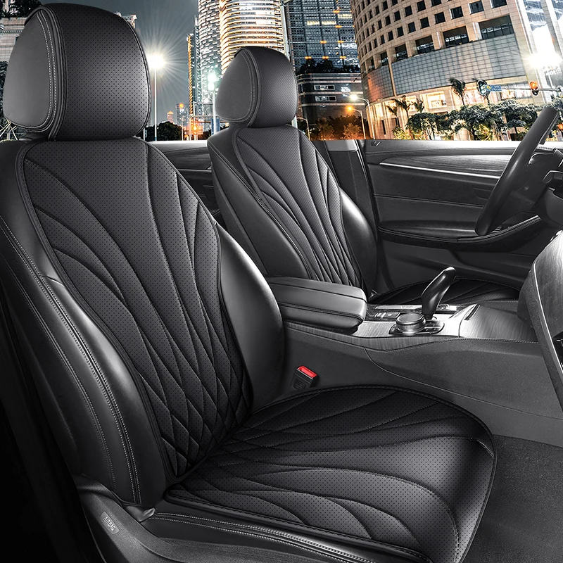 1pc PU Leather Car Seat Covers  Universal Seat Protectors Waterproof Anti-Slip, Automotive Seat Covers Fit for Most Cars