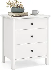 

3 Ders Nightstand, ern Bede Table with 3 Ders, Wooden End Table with Large Storage Space or Home Oice Living Room Bedroom, Cosme