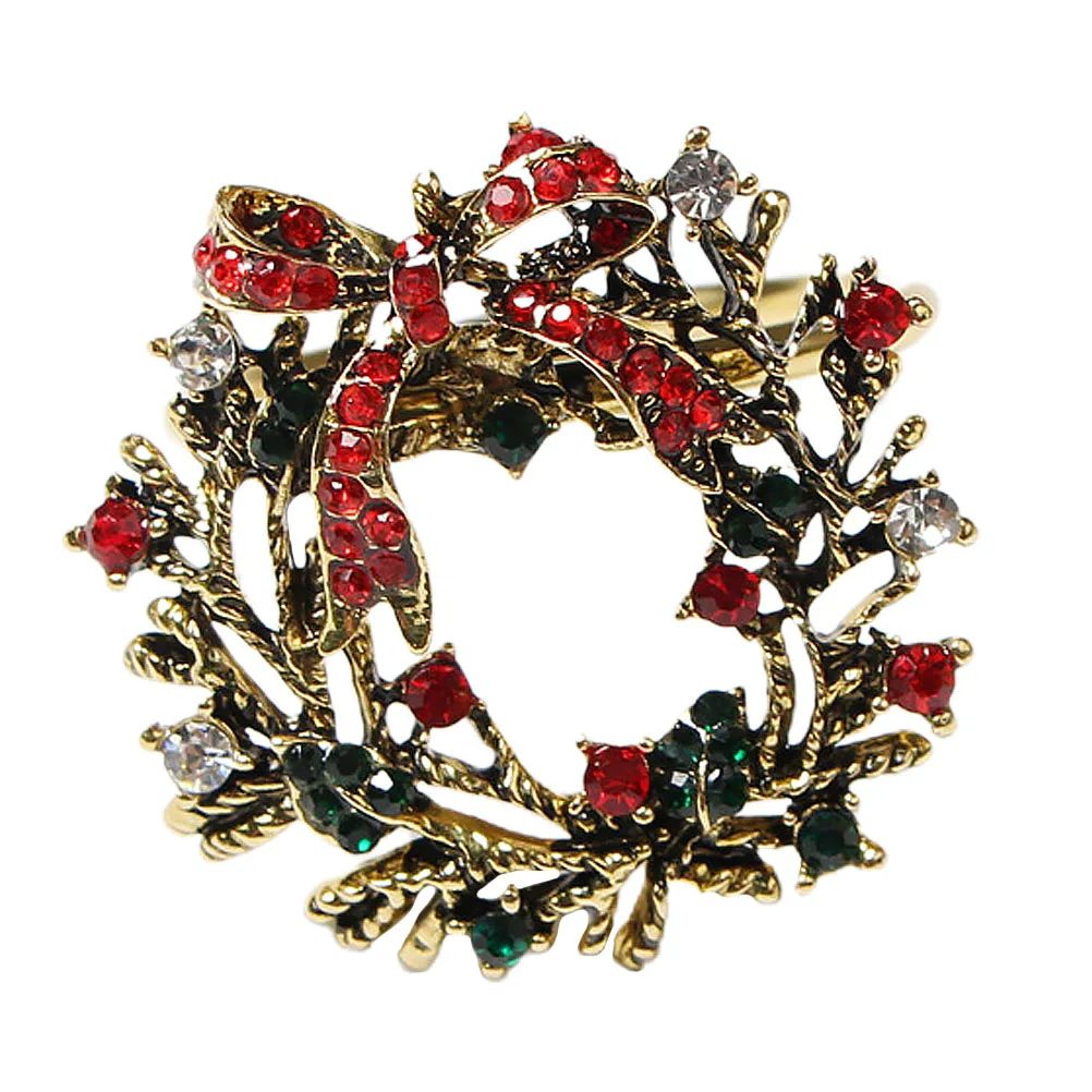 

Glitering Napkin 1.69 Inch Rhinestone Luxury Alloy Napkin Alloy Buckles Buckle Table Decor Serviette Christmas Party