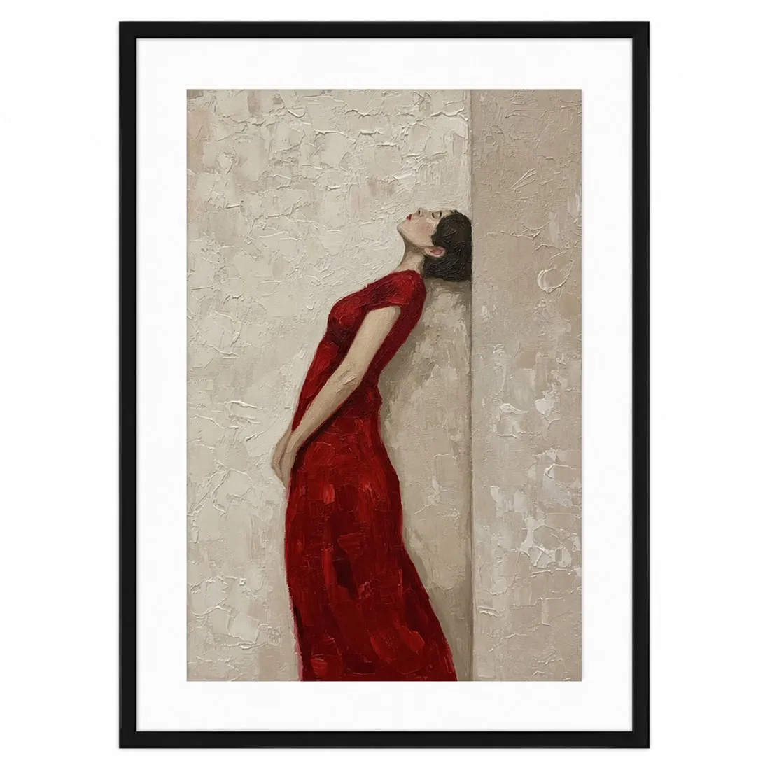 Ruby Dress Poster,Canvas Wall Print,Modern Art Illustration,High‑Grade Home Decoration Artwork for Bedroom,Living Room,Office