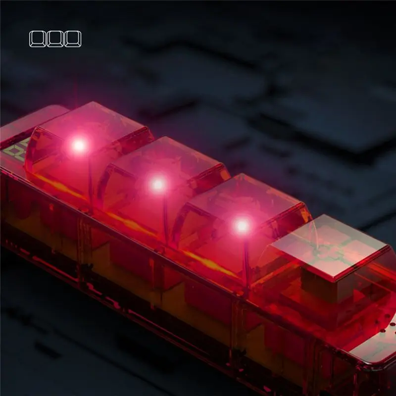 Keycap Fingertip Decompression Mechanical Keyboard 4 Keys With Keycaps Keychain Timing Speed Change Functionality Green-VVNB