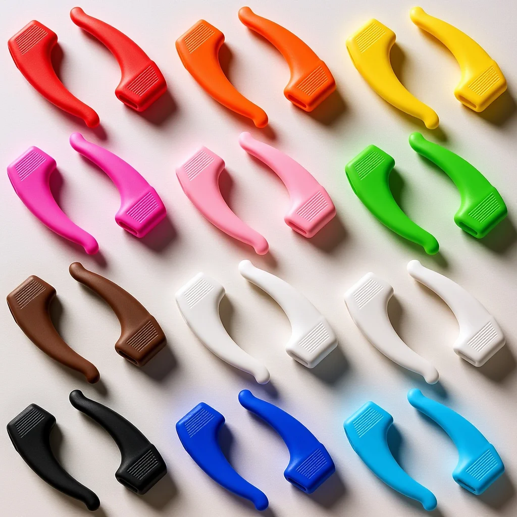 

12Pair Silicone Eyeglass Anti-Slip Ear Hook Fashion Look Comfortable Outdoor Sports Holder Silicon Ear Hook Eyeglass Temple Tip