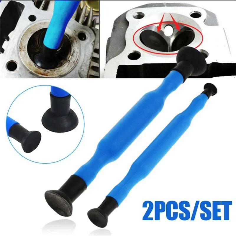 2Pcs Valve Lapping Sticks Set Rubber Valve Lapping Grinding Stick with Suction Cups Kit Cylinder Engine Valves Grinding Tool