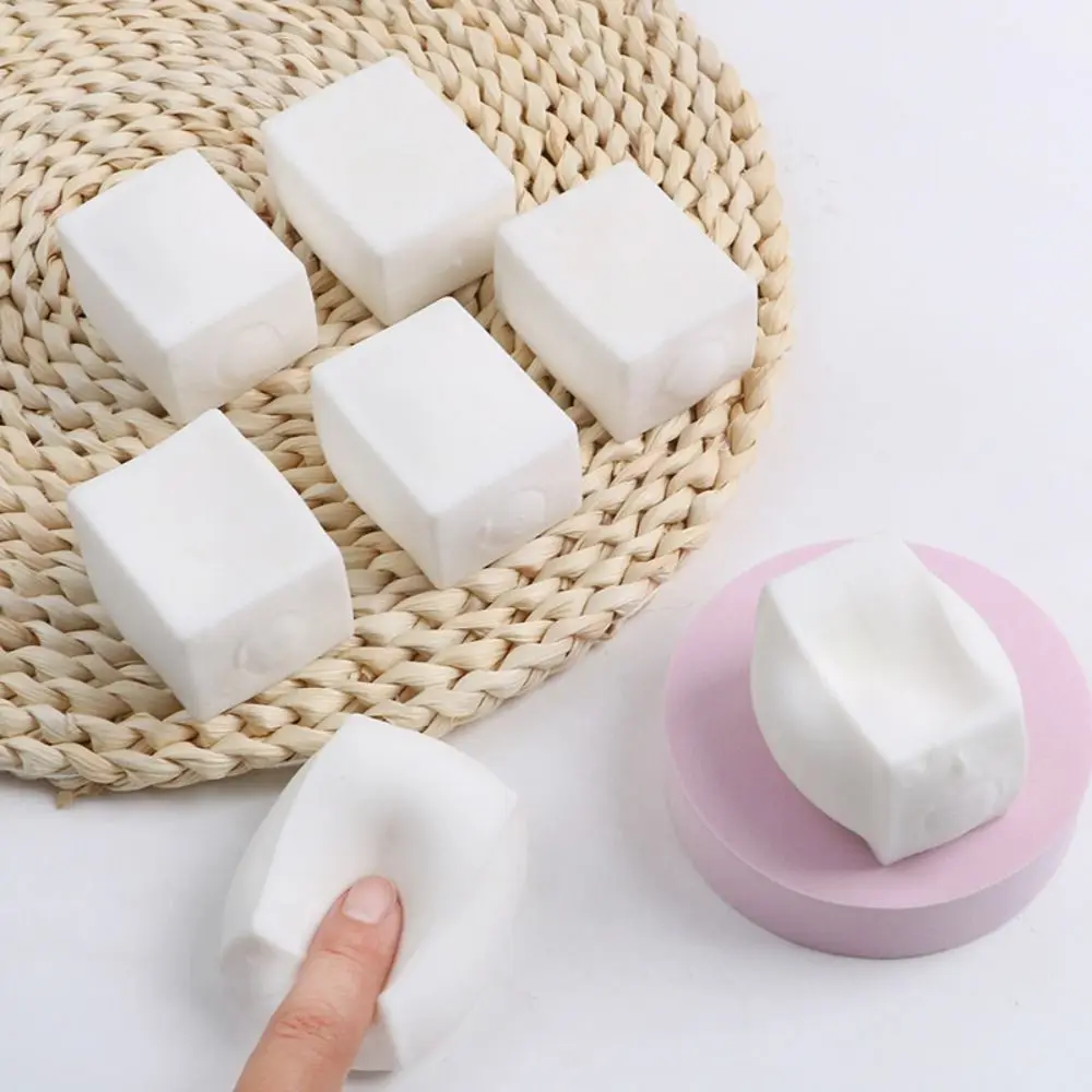 Bolas creativas para aliviar la ansiedad, forma de Tofu, descompresión sensorial, bola de masa elástica, juguetes Fidget para adultos y niños