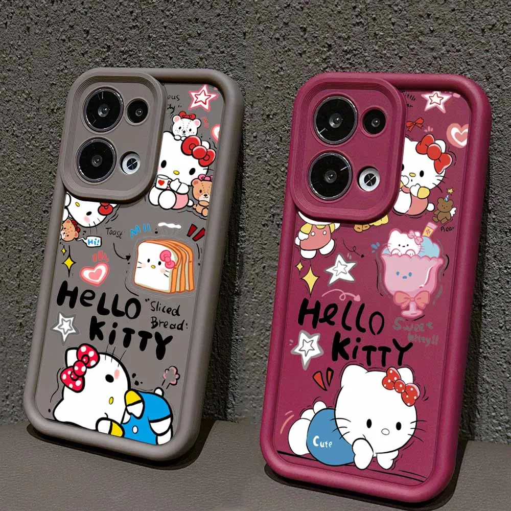 

Чехол для телефона с рисунком «Hello Kitty» для Apple iPhone 17 17Air 16 16E 15 14 13 12 Mini 11 Pro Max Eye Ladder