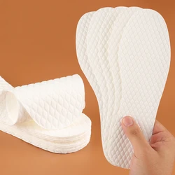 5/10 Pairs Disposable Insoles Nature Wood Pulp Insoles Breathable Thin Sweat Absorbing White Comfortable Shoe Pads for Men Women