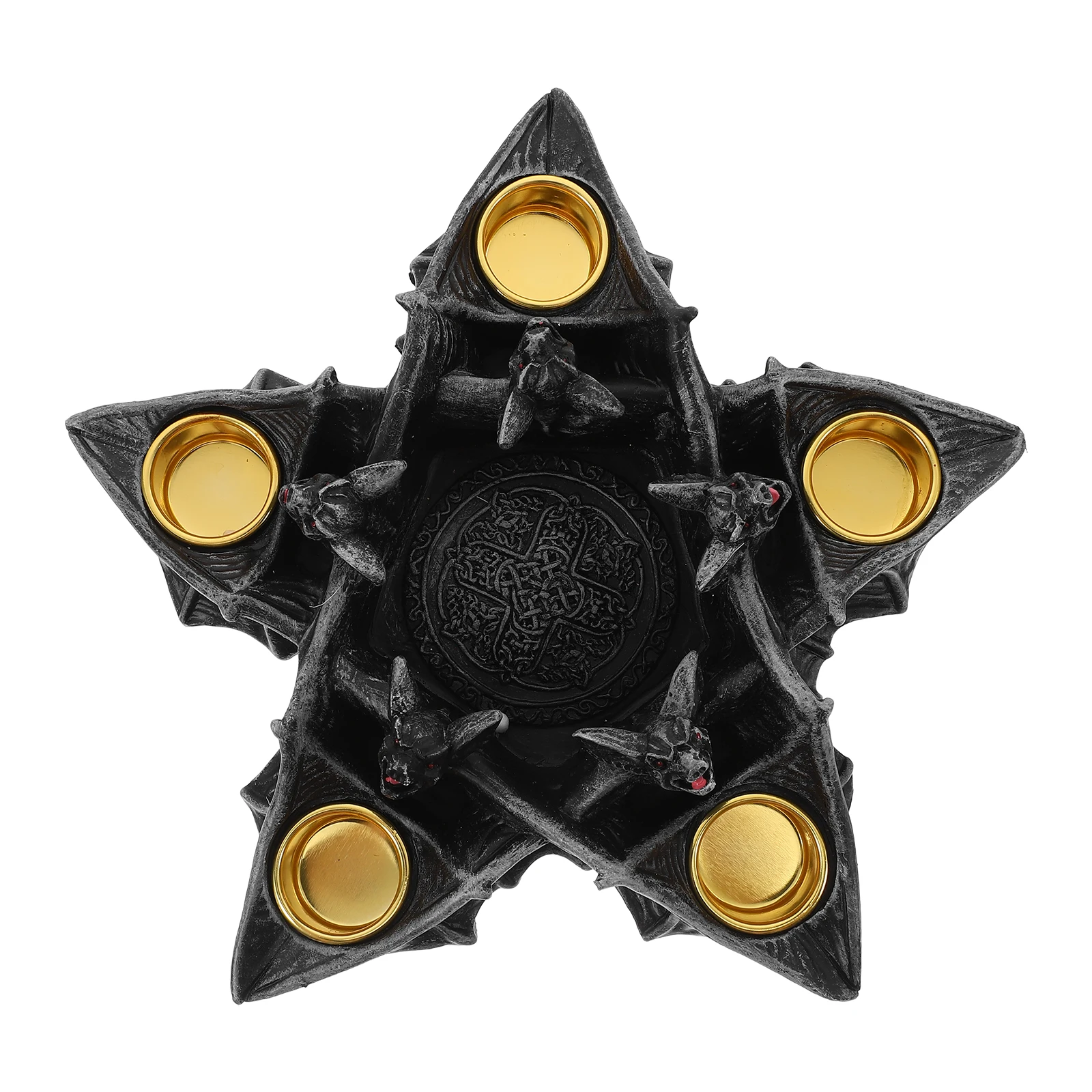 

Bat Holder Stick Tealight Container Indoor Halloween Decorations Resin Holders