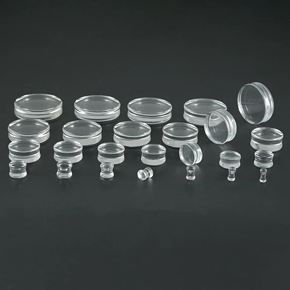 زوج 3-50 مللي متر الاكريليك الصلبة الأذن المقابس القرط كبير كبير قياس نفق حجم نقالة السرج اللحم نفق المتوسع مجوهرات للجسم