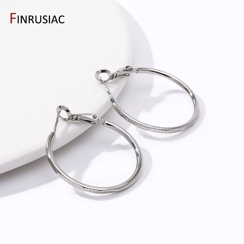 New Fashion 14K Gold Plated Brass Big Hoop Earrings For Women Large Circle Loop Earrings Party Jewelry Gift