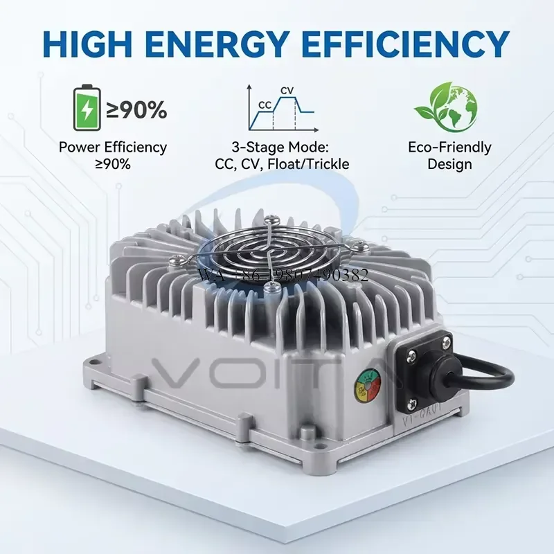 wmwmnu Intelligent 24V 36V 48V Cart Battery Charger for Lithium Battery Wagon with Multiple Protection