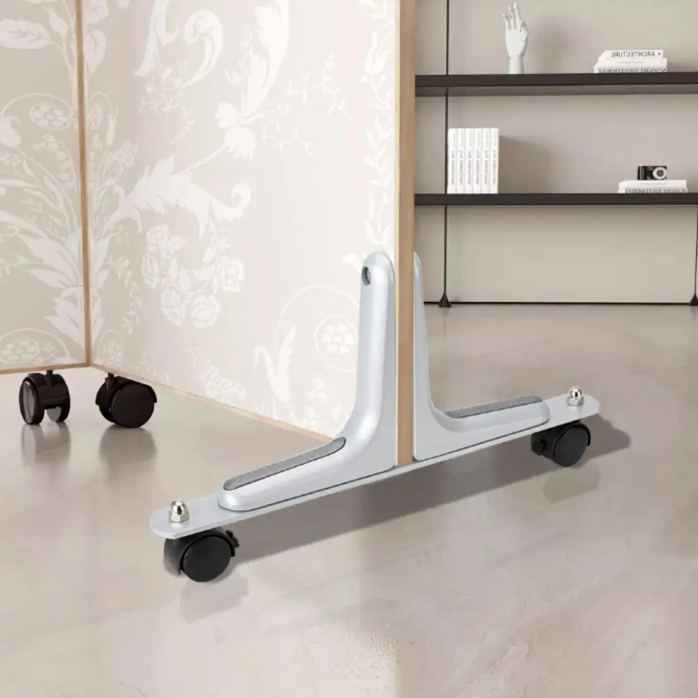 Adjustable Room Divider Screen Holder Movable Wheels Heavy Duty Room Divider Stand Holder Mobile Aluminum Alloy