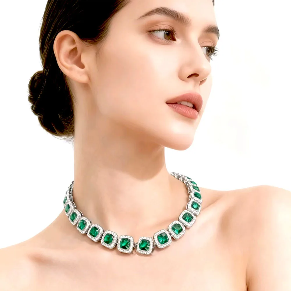 

Аксессуары для самостоятельного изготовления: Персонализированное стильное ожерелье в стиле хип-хоп с изумрудным кубом и имитацией сахарного кубика, полностью инкрустированное бриллиантами