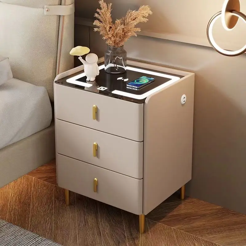 الأكثر مبيعا رخيصة الحديثة الذكية درج السرير الجدول الأثاث شحن USB اللاسلكي