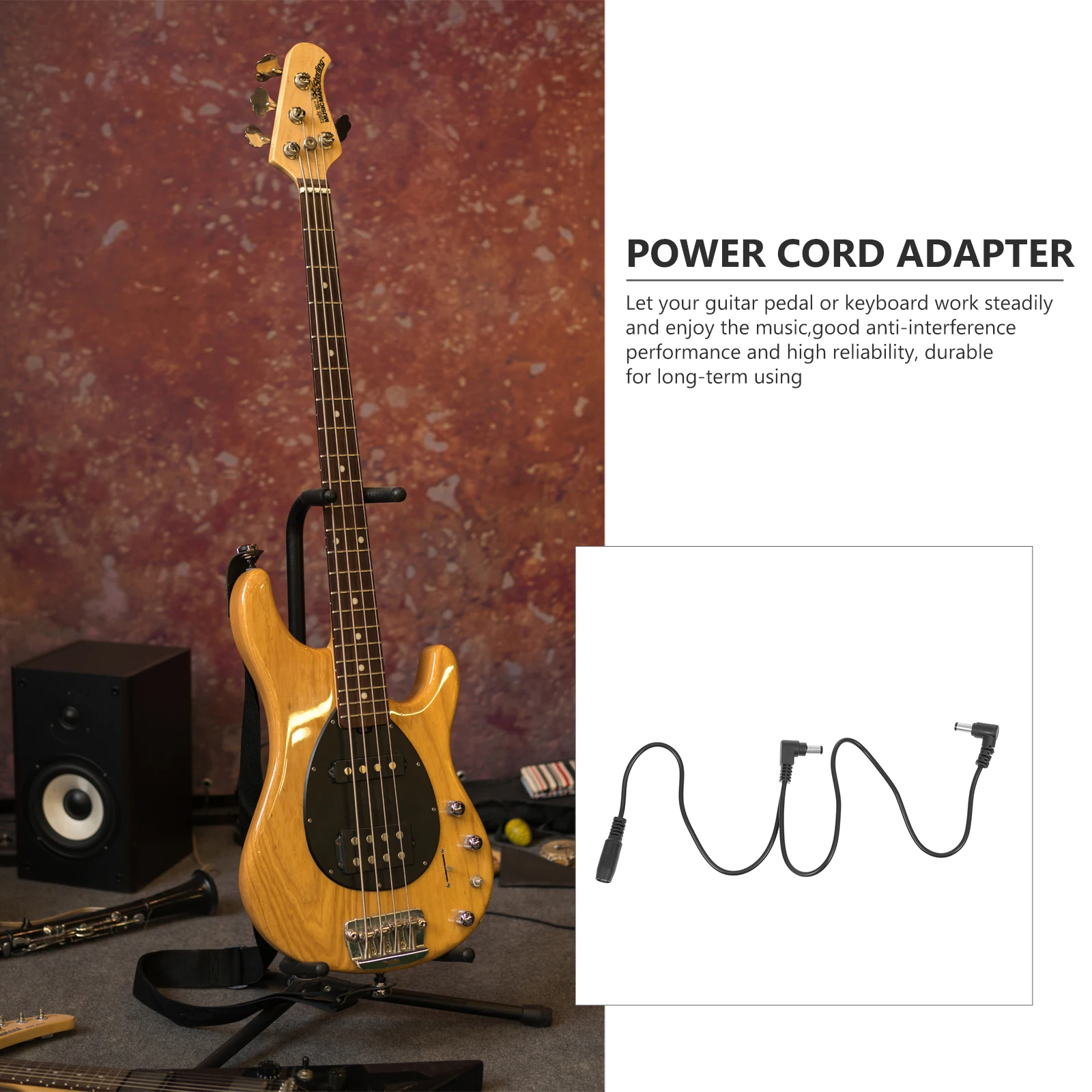 

Guitar Pedal Cord Electric Acoustic Effector Cable Durable PVC Metal Guitar Effector Audio Equipment