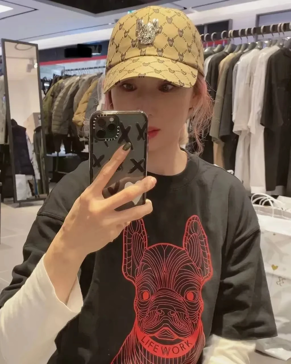 Heißer neuer Oversize-T-Shirt 2026 – Luxuriöser Korea-Hundemuster-Print aus Baumwolle, Kurzarm, Unisex, Freizeit, Streetwear, Reine Baumwolle, Kurze Unisex-Oberteile