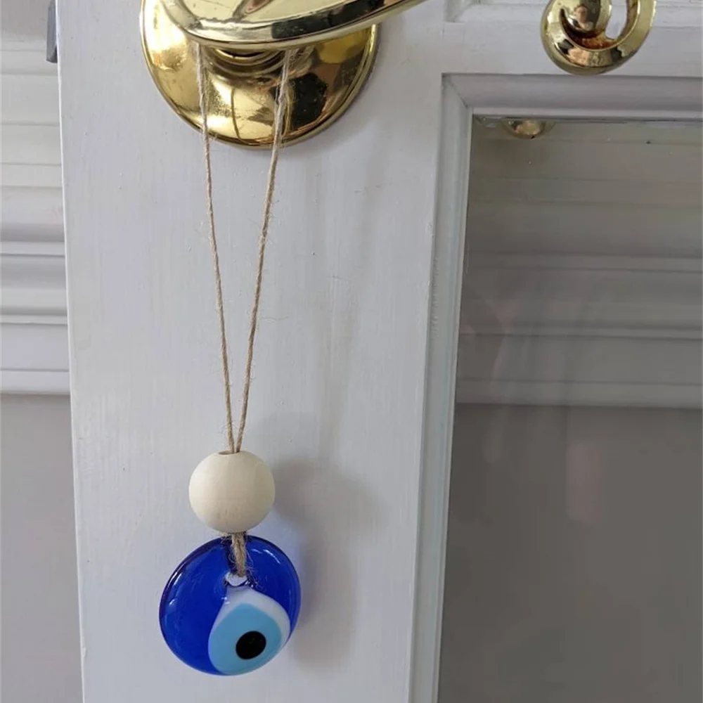 Evil Eye Wall Hanging Glass Blue Eye Wall Charm Home Decor Home Gift Idea House Protection Turkish Evil Eye Gift Wall Decoration