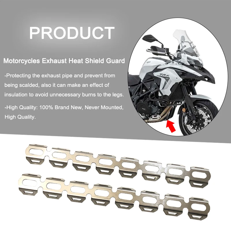 Exhaust Muffler Pipe Protector Heat Shield Cover For Benelli TRK502 TRK520X TRK 502 TRK 502X TRK502 X Motorcycle Accessories