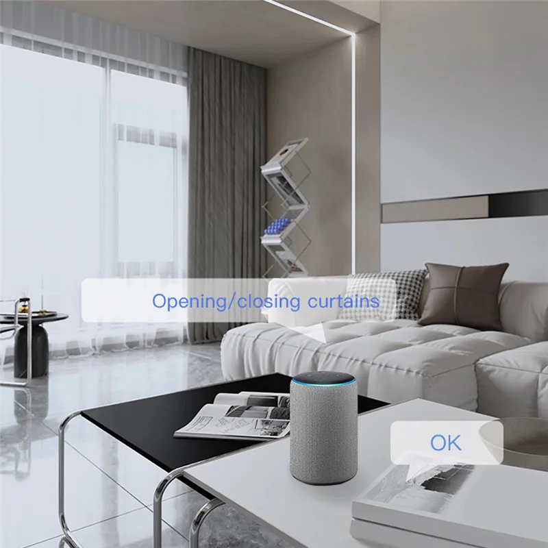 

ABBO-2PCS Tuya Smart Automatic Curtain Opener Bluetooth Track Curtains Switch Robot Remote Control for Alexa Google Home